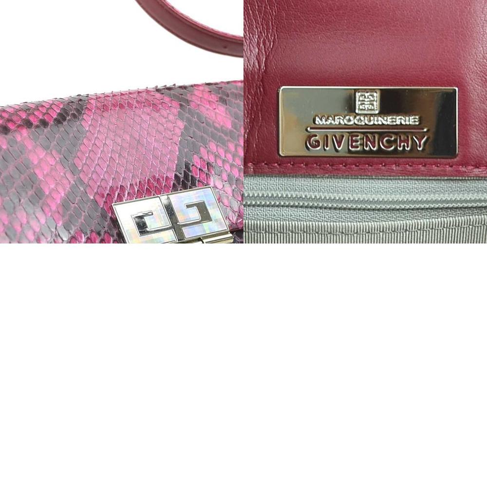 Givenchy Magenta Red Python Shoulder Bag - image 5